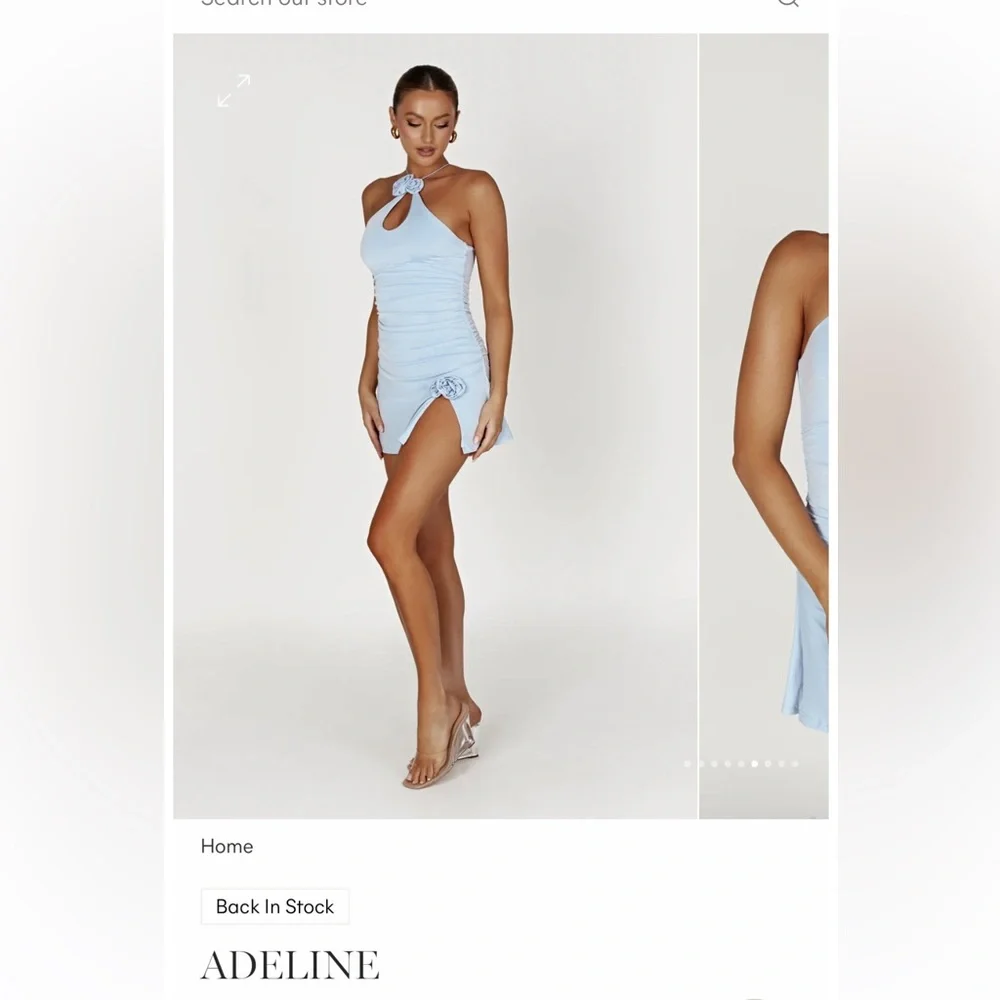 Meshki Adeline Rose Halter Mini Dress - Picture 4 of 4